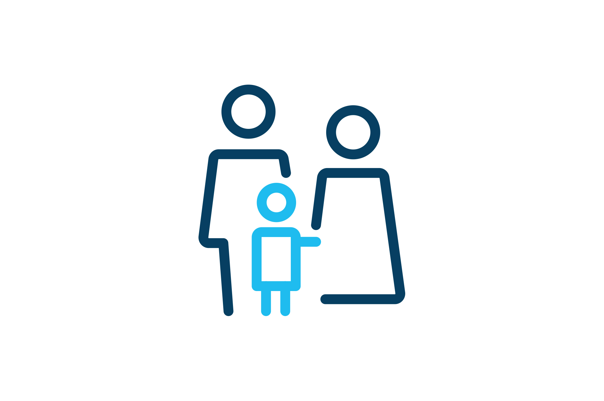 Man, woman, and child icon